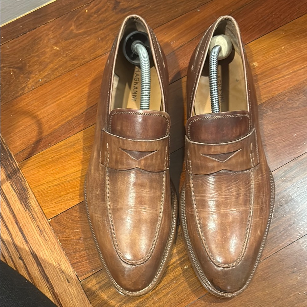 Magnanni Brown Leather Men's Loafers